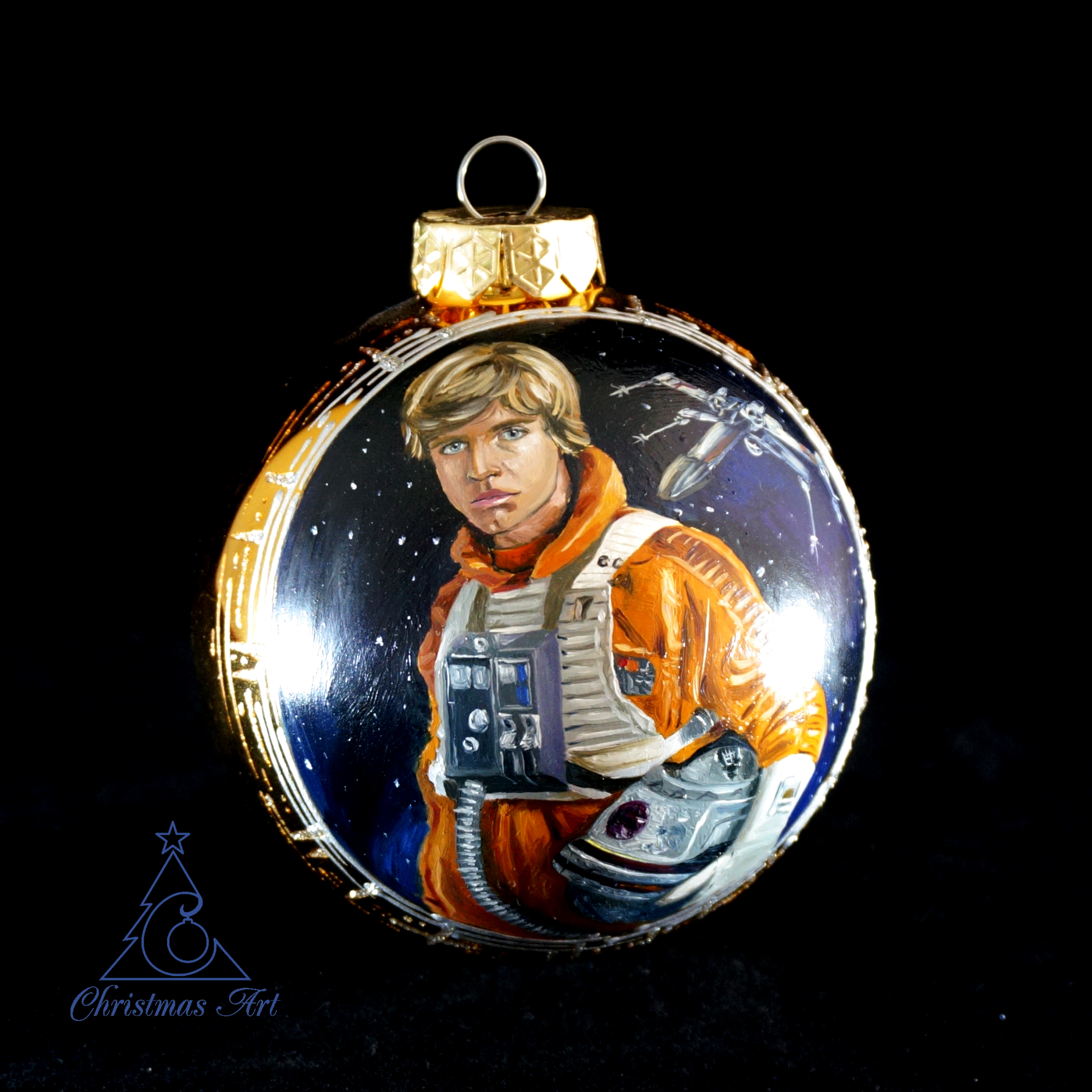 Елочная игрушка 10 см портрет Люк Скайуокер (Luke Skywalker)